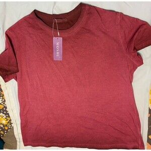 MOSHU Women's XL Ombré Crew Neck T-Shirt Short Sleeve